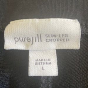 JJill Pure Jill slim leg cropped black pant size large